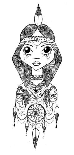 Tiger Lily Girl Coloring Page