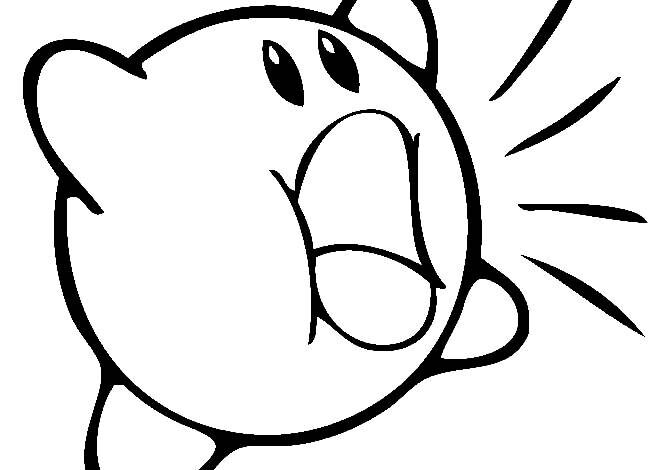 Tiny Kirby Coloring Page