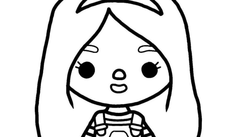 Toca Boca Coloring Page for Girls