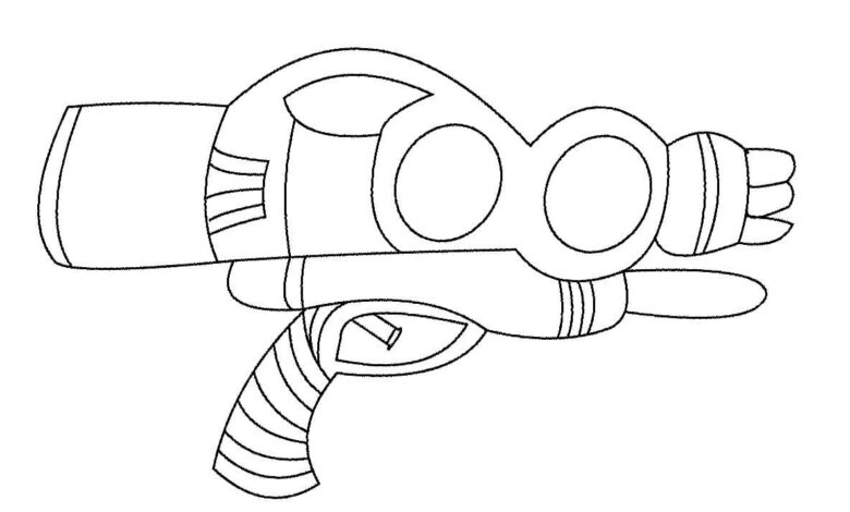 Toy Gun Coloring Page