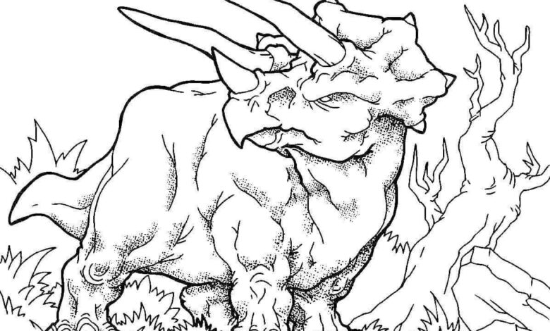 Triceratops Coloring Page