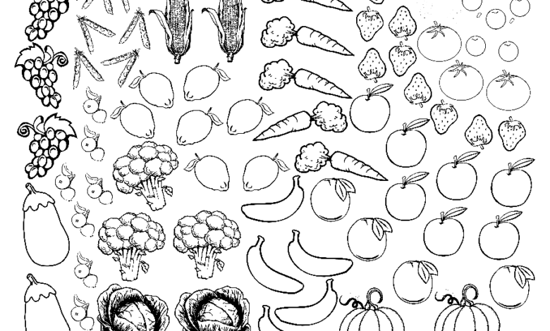Vegetables Coloring Page