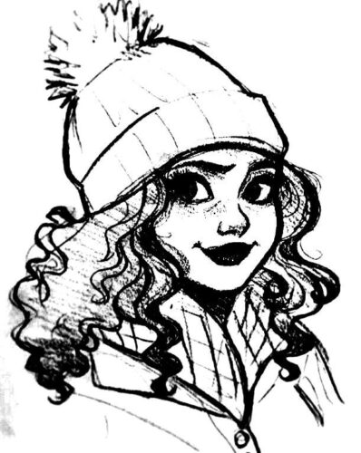 Winter Girl Coloring Page