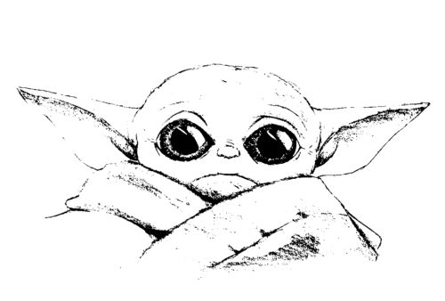 Yoda Drawing Coloring Page 1 Yoda Drawing Coloring Page