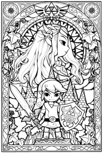 Zelda Coloring Page for Girls
