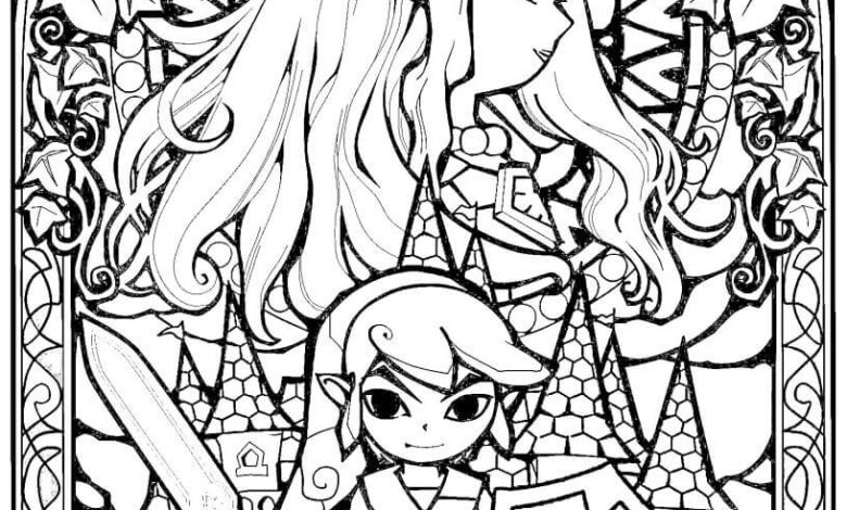 Zelda Coloring Page for Girls