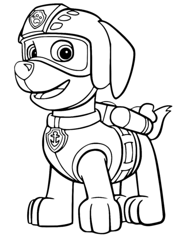 Zuma Paw Patrol Coloring Page
