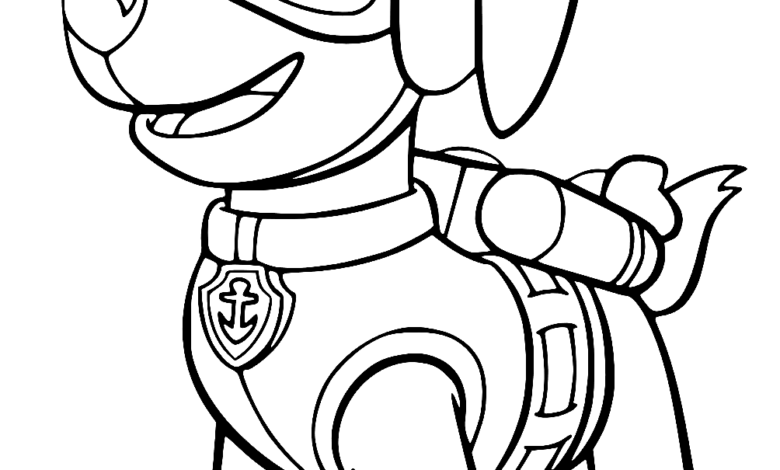 Zuma Paw Patrol Coloring Page