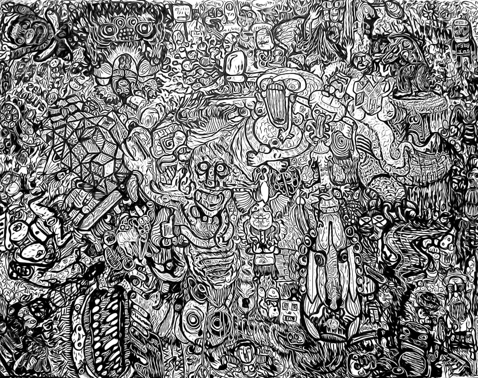 Aesthetic Trippy Coloring Page » Turkau