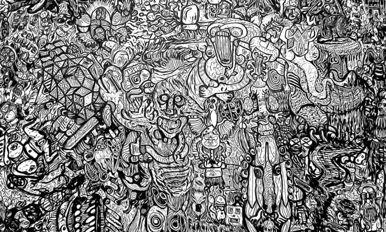 Aesthetic Trippy Coloring Page
