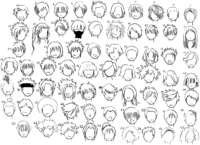 Anime Hairs Coloring Page