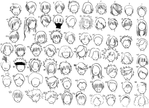 Anime Hairs Coloring Page