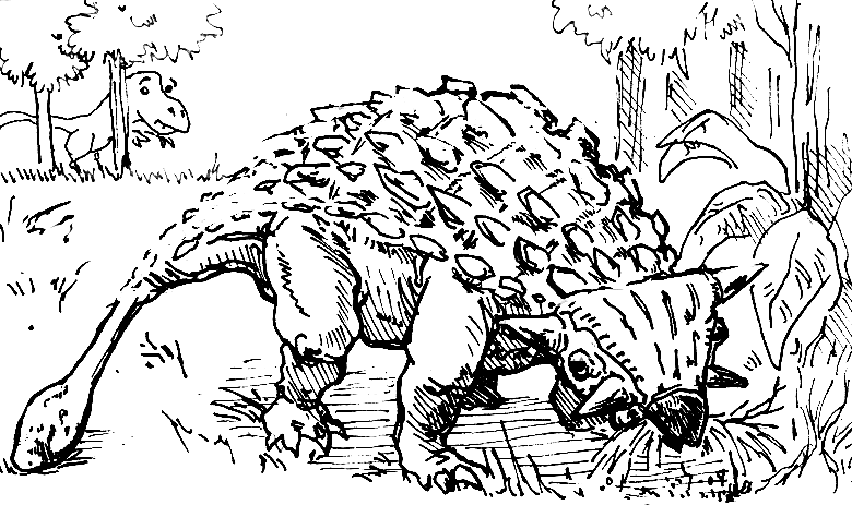 Ankylosaurus Dinosaur Coloring Page