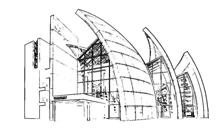 Architecture Complex Coloring Page