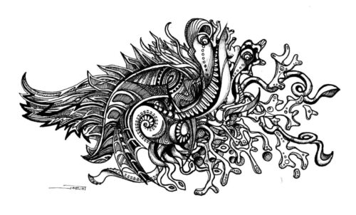 Art Doodle Coloring Page