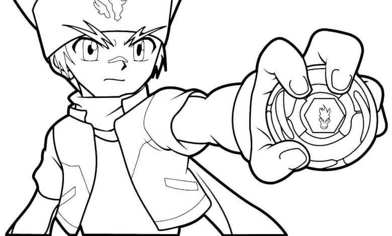 Beyblade Coloring Pages for Adults