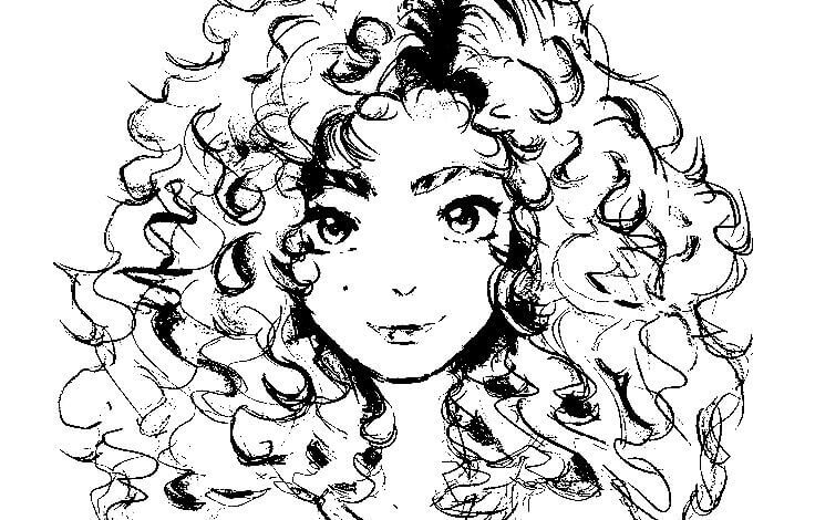 Black Girl Coloring Page