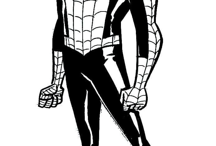 Black Spiderman Coloring Page