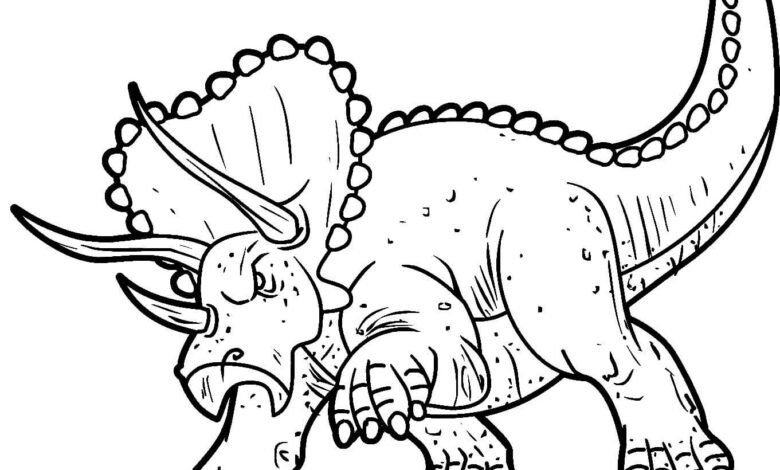 Ceratopsian Dinosaur Coloring Pages