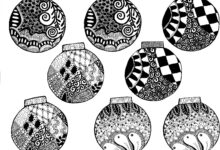 Christmas Ornaments Coloring Page