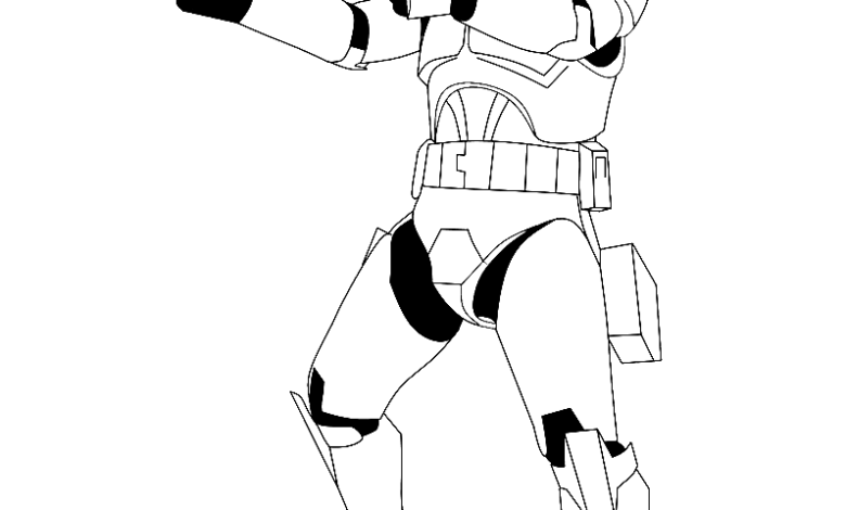 Clone Trooper Coloring Page