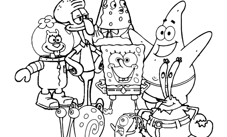Cool Spongebob Coloring Page