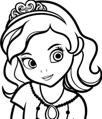 Cute Princess Sofia Coloring Page