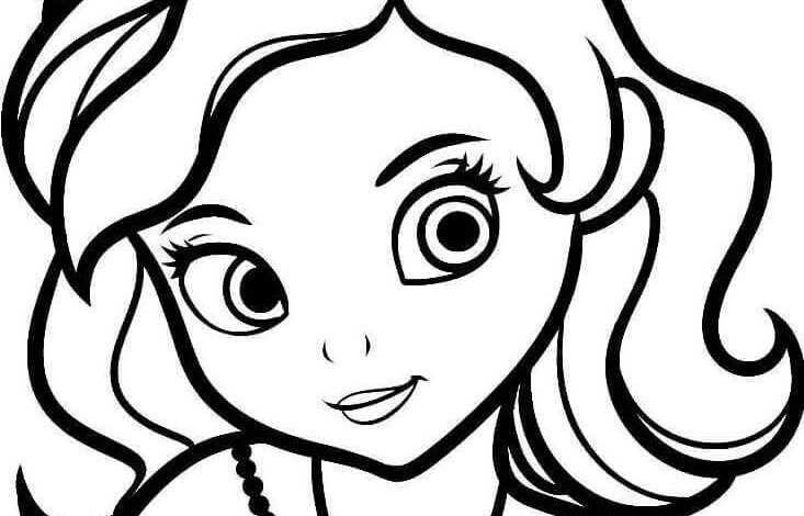 Cute Princess Sofia Coloring Page