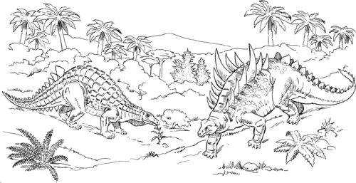 Dinos Ankylosaurus Coloring Page