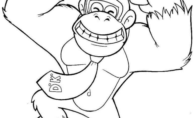 Donkey Kong Coloring Pages