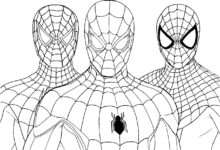 Full Page Spiderman Coloring Page