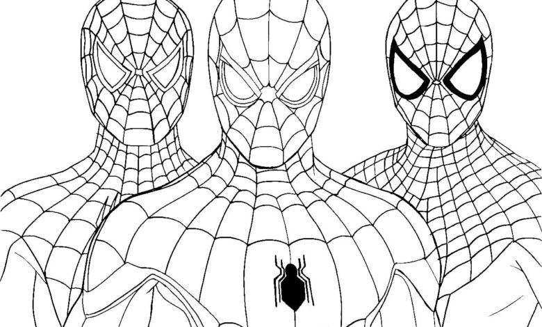 Full Page Spiderman Coloring Page