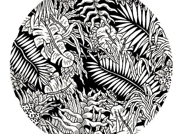 Hard Jungle Coloring Page