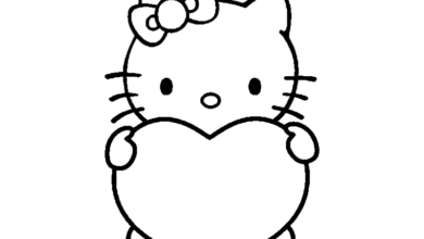 Hello Kitty Drawings 6 Hello Kitty Coloring Pages