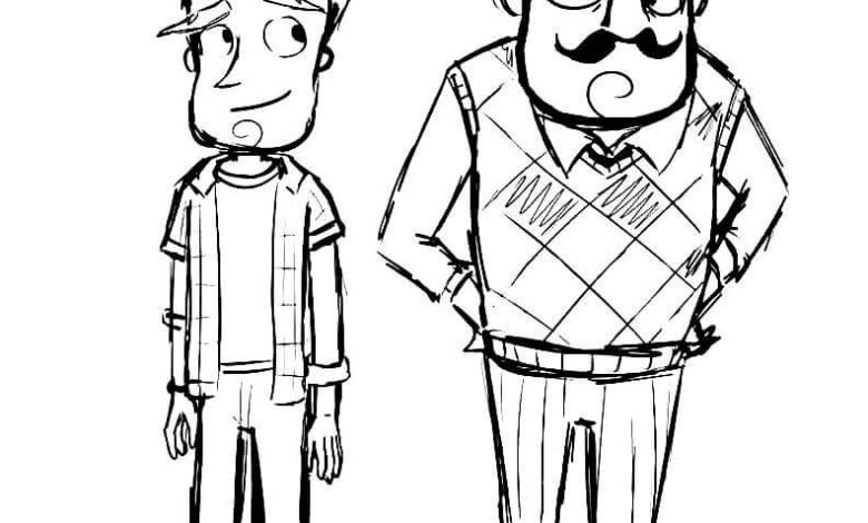 Hello Neighbor Coloring Page