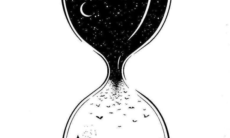 Hourglass Night Coloring Page