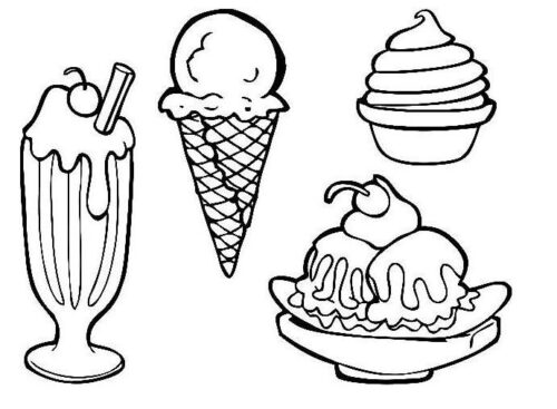 Ice Cream Cone Coloring Page