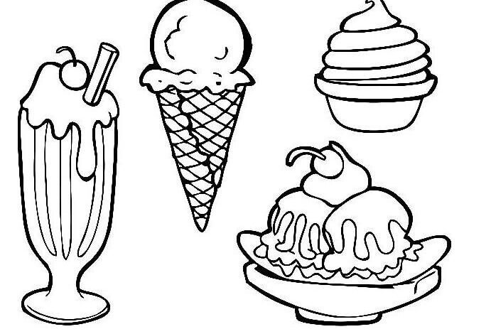 Ice Cream Cone Coloring Page