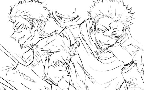 Jujutsu Kaisen Coloring Page 1 Jujutsu Kaisen Coloring Page