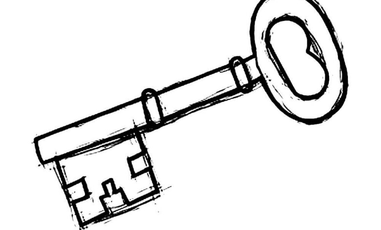 Key Coloring Pages