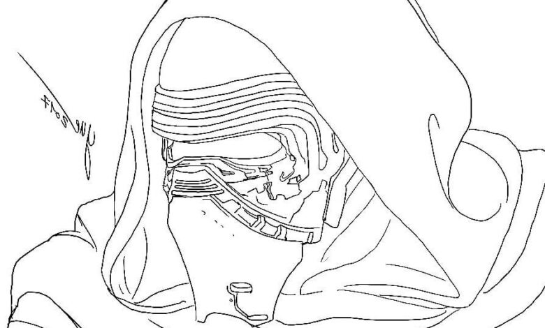 Kylo Ren Coloring Page