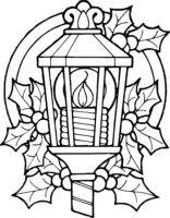 Lantern Coloring Page