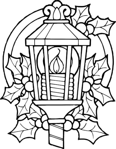 Lantern Coloring Page