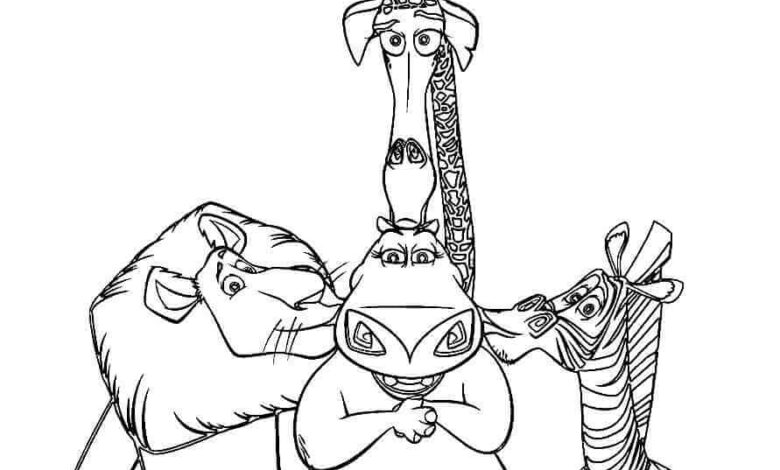 Madagascar Coloring Page
