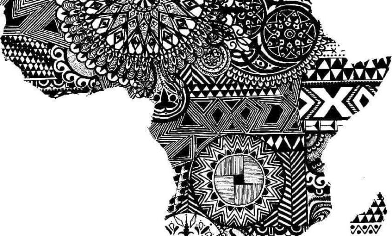 Map Africa Coloring Page