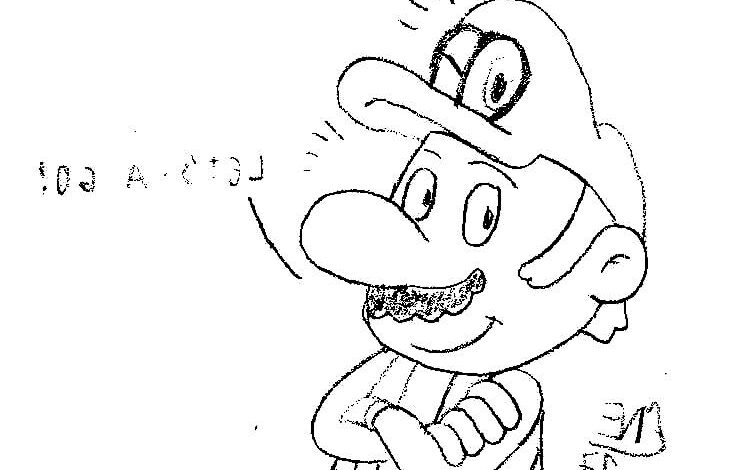 Mario Odyssey Coloring Page