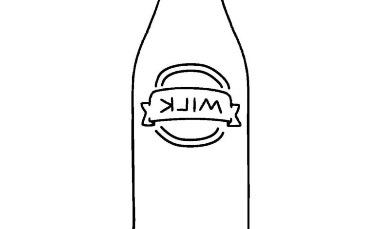 Milk Bottle Coloring Pages