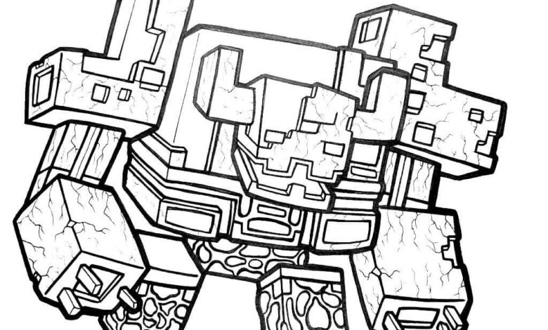 Minecraft Dungeons Coloring Pages