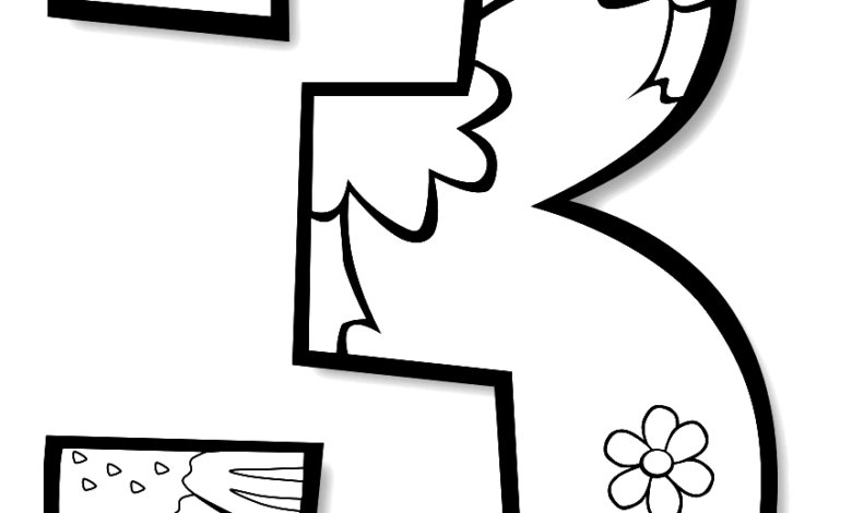 Number 3 Coloring Page