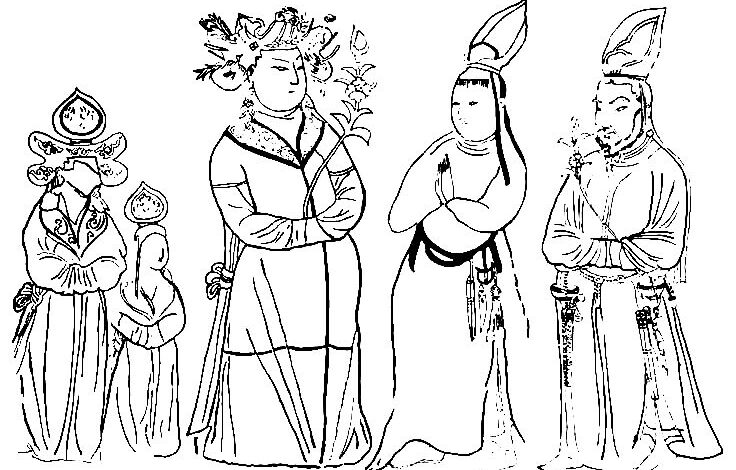 Old Turkish Uyghur Coloring Page